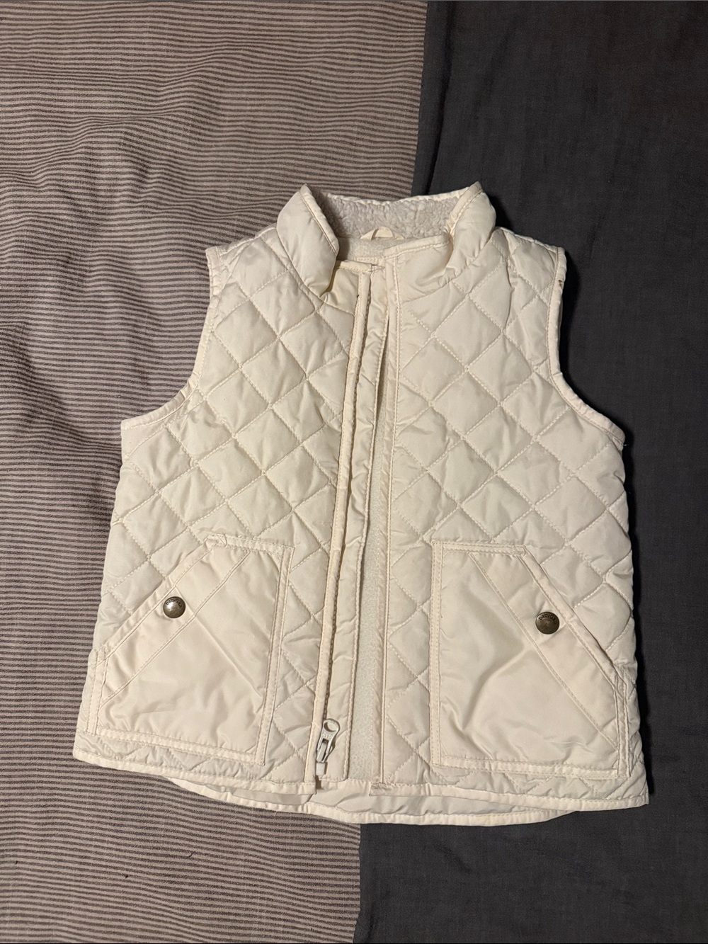 GAP Cream Quilted Kids Vest
